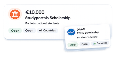 Scholarship cards for international Bachelor's students